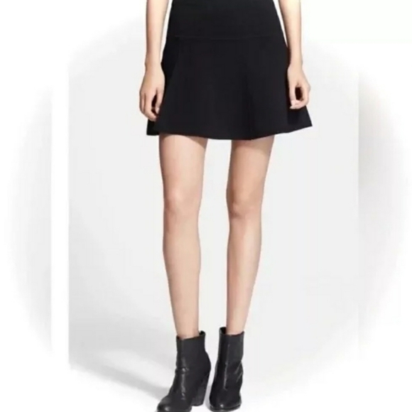 Rag & Bone Isla Knit Fit & Flare Skater Sweater Mini Skirt. Black. Size Medium - Picture 1 of 15